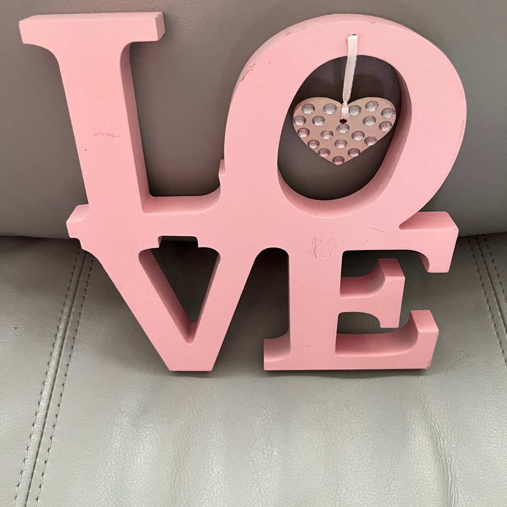 🌸🌸🌸🌸 PINK LOVE Decorative Sign with HEART 💗